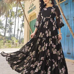 CHANSI Floral Print Tiered Maxi Dress-image-21