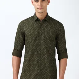 Peter England Casuals Men Spread Collar Floral Printed Cotton Slim Fit Casual Shirt-image-66