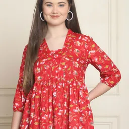 Frempy Floral Organic Cotton Empire Top-picture-36