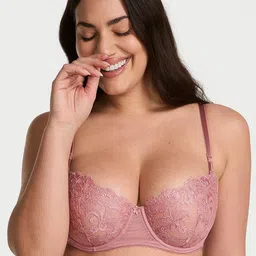Victoria's Secret Women Self Design Full Coverage Underwired Balconette Bra-image-60