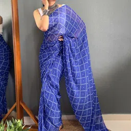 Sidhidata Bandhani Pure Georgette Ready to Wear Bandhani Saree-18