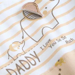 Hopscotch Unisex Kids Elephant Love Stripe Cotton Romper-picture-21