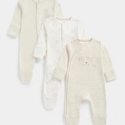 mothercare Kids Pack of 3 Printed Sleepsuit-39