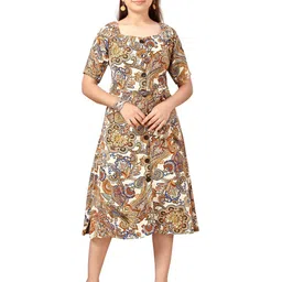BAESD Floral Print Fit & Flare Midi Dress-picture-28