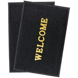 Aura 2Pcs Black & Yellow Self-Designed Anti-Slip Eco-Friendly Absorbent Large Doormats-31
