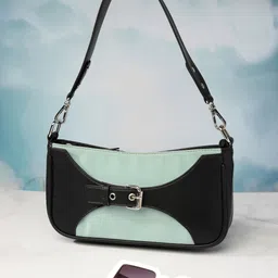 Mast & Harbour Women Colourblocked Structured Shoulder Bag-14