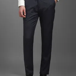 Louis Philippe Men Printed Slim Fit Trousers-picture-11