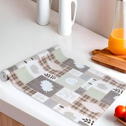 Dakshya Industries Grey & White Printed Shelf Liner Organiser-18