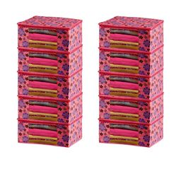 AMAK INC Pink Fabric Multi-Utility Wardrobe Organisers-picture-41