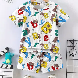 OMPAX Boys Printed Round Neck T-shirt & Shorts-image-33