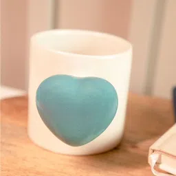 ArteCasa White & Blue Solid Ceramic Glossy Cups Set of Cups and Mugs-41