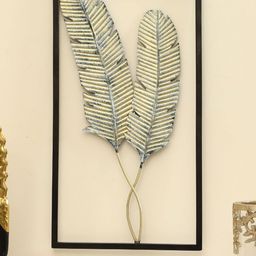 vedas Mystic Indiana Black & Gold Toned Tejas Leaf Wall Decor-image-67