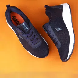 KRAASA Men Mesh Lace-Ups Running Shoes-35