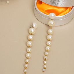 StyleCast Gold-Plated Pearls Beaded Spherical Shaped Drop Earrings-image-46