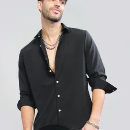 Blu MNKY Spread Collar Smart Slim Fit Casual Shirt-image-14