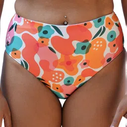 TFW Printed High Waist Bikini Bottom-image-2
