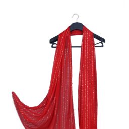 Chiffon Printed Red Women Dupatta-image-65