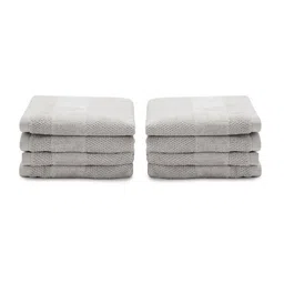 Pure Home and Living 8-Pcs Grey Sheared FaceTowels-45