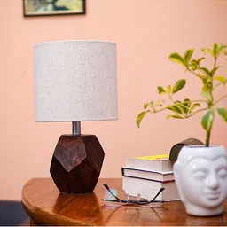 Pinecraft INTERNATIONAL Brown & Beige Table Lamp with Shade image 5
