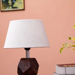 Pinecraft INTERNATIONAL Brown & Beige Table Lamp with Shade image 5