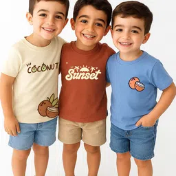 Nauti Nati Boys 3 Printed T-shirt-image-38