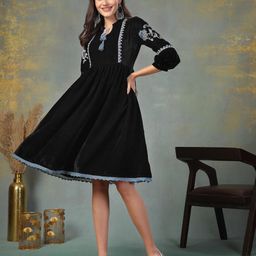 Stylum Velvet Fit & Flare Dress-image-42