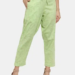 CORSICA Women Printed Mid Rise Relexed Fit Regular Trousers-picture-16
