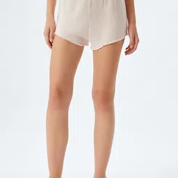 Koton Women Regular Fit Mid-Rise Striped Regular Shorts-image-22