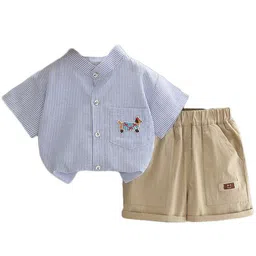 StyleCast x Revolte Boys Printed Pure Cotton Shirt With Shorts-image-19