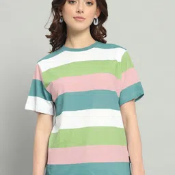 The Dry State Women Striped Pockets T-shirt-picture-1