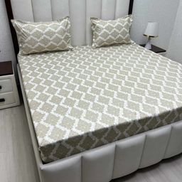 Pure Decor Passion Brown Printed Pure Cotton 250 TC Queen Bedsheet Set 2.28 m x 2.54 m-image-82