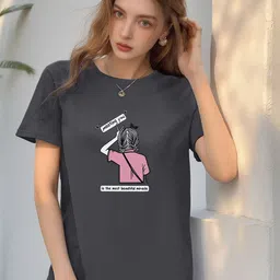 StyleCast x Revolte Women Printed Raw Edge T-shirt-picture-39