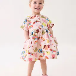 INCLUD Girls Printed Fit & Flare Dress-picture-35