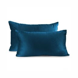 DADDY COOL Sea Green Set of 2 Fibre Filled Faux Velvet Ultra Soft Sleep Pillow-image-73