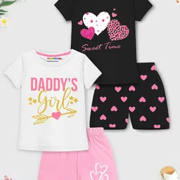 YK X Trampoline Girls Printed T-shirt with Shorts-image-11
