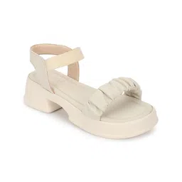 Truffle Collection Women PU Block Open Toe Sandals-14