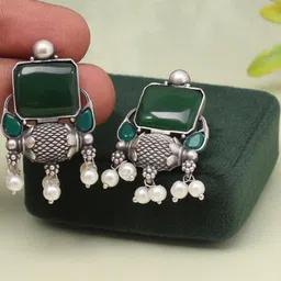PREYANS Silver-Plated Brass Earrings-image-88