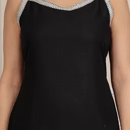 HEBA Shoulder Straps Straight Kurta With Trouser & Dupatta image 2