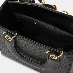 Styli Snake Skin Textured PU Structured Handheld Bag With Keychain & Scarf image 2