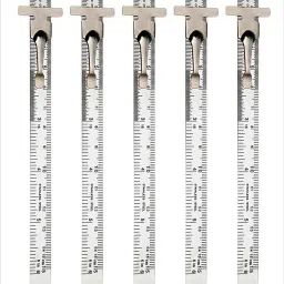 Kristeel 6" Inch Stainless Steel Pocket Scale/Ruler (Depth Gauge)- Pack of 5 Pcs Ruler-8