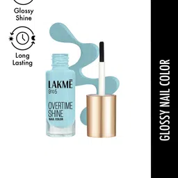 Lakme 9 to 5 Long Lasting Primer + Gloss Nail Color 6 ml - Sky Blue image 2