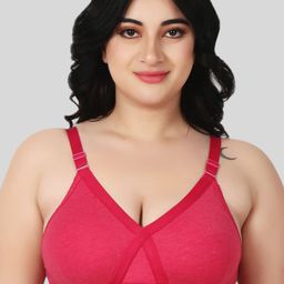 FUNAHME Pack Of 2 Full Coverage Non Padded Cotton T-shirts With All Day Comfort image 3