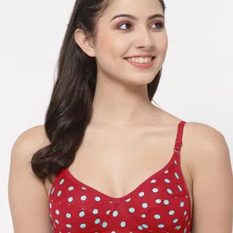 Docare Pack of 3 Polka Dot Printed Full Coverage Everyday Bras with All Day Comfort image 4