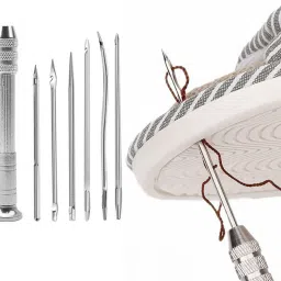 7Pcs Needle Awl, Leather Sewing Needle Set Shoes Repair Tool Kits Sewing Tools Hand Sewing Needle-26