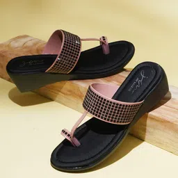 JM Looks Embellished Open Toe Wedge image 2