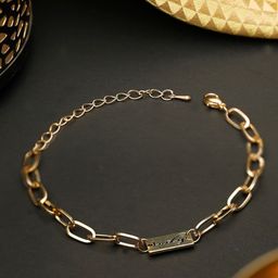 PRITA BY PRIYAASI Women Gold-Plated Brass Rose Link Bracelet-11