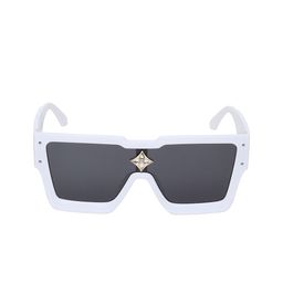 GARTH Unisex Grey Lens & White Oversized Sunglasses with UV Protected Lens image 2