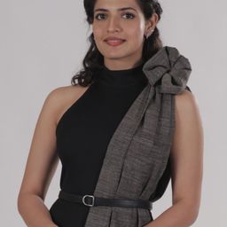 Peepul Tree Woven Design Wool & Silk Dupatta image 5