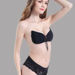 VAGHBHATT Strapless Half Coverage Push up Bra image 5