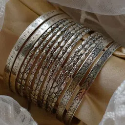 Janpath Online Set of 14 Textured Bangles image 2